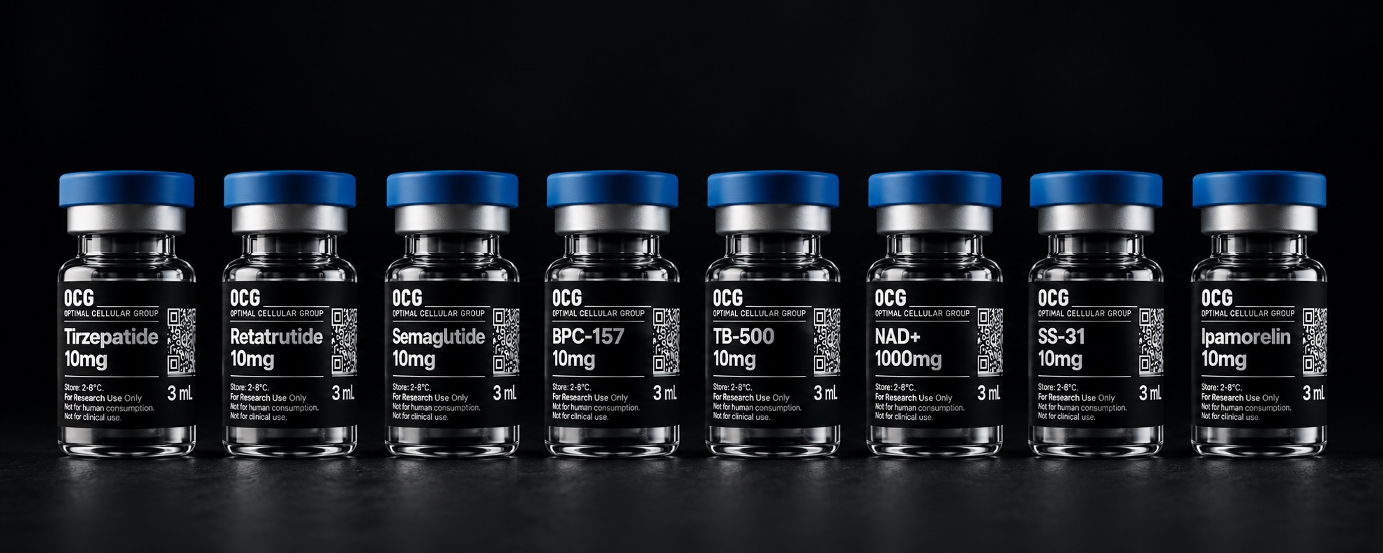 OCG Peptide Vials — Full Compound Lineup